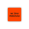 Cedule wc ženy personál | Piktogram (čtverec)