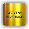 Cedule wc ženy personál – plast (piktogram)