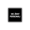 Cedule wc ženy personál | Piktogram (čtverec)