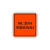 Cedule wc ženy personál | Piktogram (čtverec)