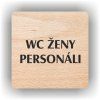 Cedule wc ženy personál – plast (piktogram)