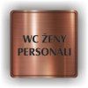 Cedule wc ženy personál – plast (piktogram)