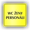 Cedule wc ženy personál – plast (piktogram)