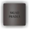 Cedule sklad prádla – plast (piktogram)