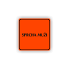 Cedule sprcha muži | Piktogram (čtverec)