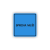 Cedule sprcha muži | Piktogram (čtverec)
