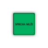 Cedule sprcha muži | Piktogram (čtverec)