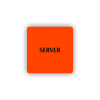 Cedule server | Piktogram (čtverec)