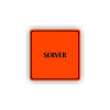 Cedule server | Piktogram (čtverec)