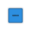 Cedule server | Piktogram (čtverec)