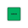 Cedule server | Piktogram (čtverec)
