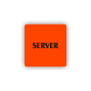 Cedule server | Piktogram (čtverec)