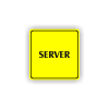 Cedule server | Piktogram (čtverec)