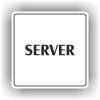 Cedule server – plast (piktogram)