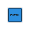 Cedule private | Piktogram (čtverec)