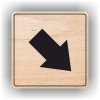 Piktogram - ŠIPKA V PRAVO DOLŮ