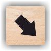 Cedule šipka v pravo dolů – plast (piktogram)