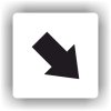 Piktogram - ŠIPKA V PRAVO DOLŮ