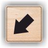 Cedule šipka v levo dolů – plast (piktogram)