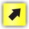 Piktogram - ŠIPKA V PRAVO NAHORŮ