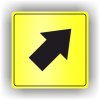 Piktogram - ŠIPKA V PRAVO NAHORŮ