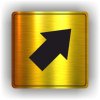 Piktogram - ŠIPKA V PRAVO NAHORŮ
