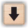 Cedule šipka dolů – plast (piktogram)