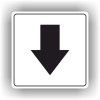 Cedule šipka dolů – plast (piktogram)