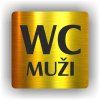 Cedule wc muži – plast (piktogram)