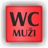Cedule wc muži – plast (piktogram)