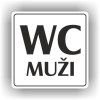 Cedule wc muži – plast (piktogram)