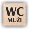 Cedule wc muži – plast (piktogram)
