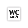 Cedule wc muži | Piktogram (čtverec)