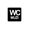 Cedule wc muži | Piktogram (čtverec)