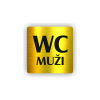 Cedule wc muži | Piktogram (čtverec)