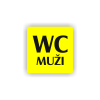 Cedule wc muži | Piktogram (čtverec)