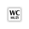 Cedule wc muži | Piktogram (čtverec)