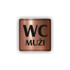 Cedule wc muži | Piktogram (čtverec)
