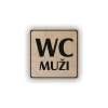 Cedule wc muži | Piktogram (čtverec)