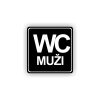 Cedule wc muži | Piktogram (čtverec)