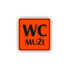 Cedule wc muži | Piktogram (čtverec)