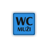 Cedule wc muži | Piktogram (čtverec)