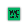 Cedule wc muži | Piktogram (čtverec)