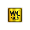 Cedule wc muži | Piktogram (čtverec)