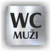 Cedule wc muži – plast (piktogram)