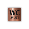 Cedule wc muži | Piktogram (čtverec)