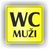 Cedule wc muži – plast (piktogram)