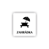 Cedule zahrádka | Piktogram (čtverec)