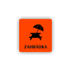 Cedule zahrádka | Piktogram (čtverec)