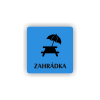Cedule zahrádka | Piktogram (čtverec)